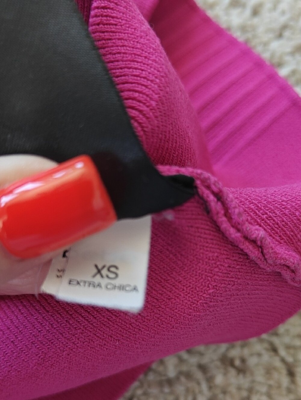 bebe Fuchsia Ribbed Tank Top - Picture 3 of 7